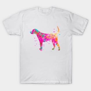 English Foxhound Watercolor Painting T-Shirt